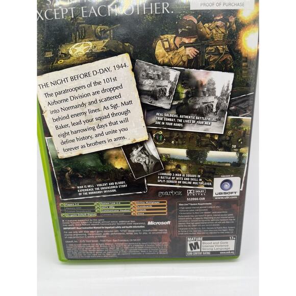 Brothers in Arms Road to Hill 30 Xbox 2005 Very GOOD COMPLETE W/MAP! - Picture 4 of 8